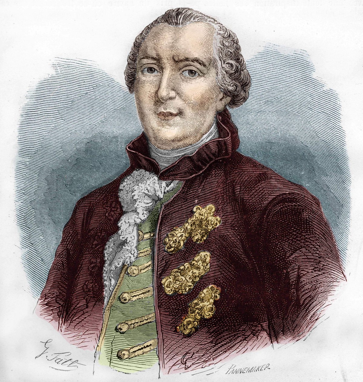 Georges Louis Buffon (1707-1788) francia természettudós és író portréja. alkotó: Unknown artist