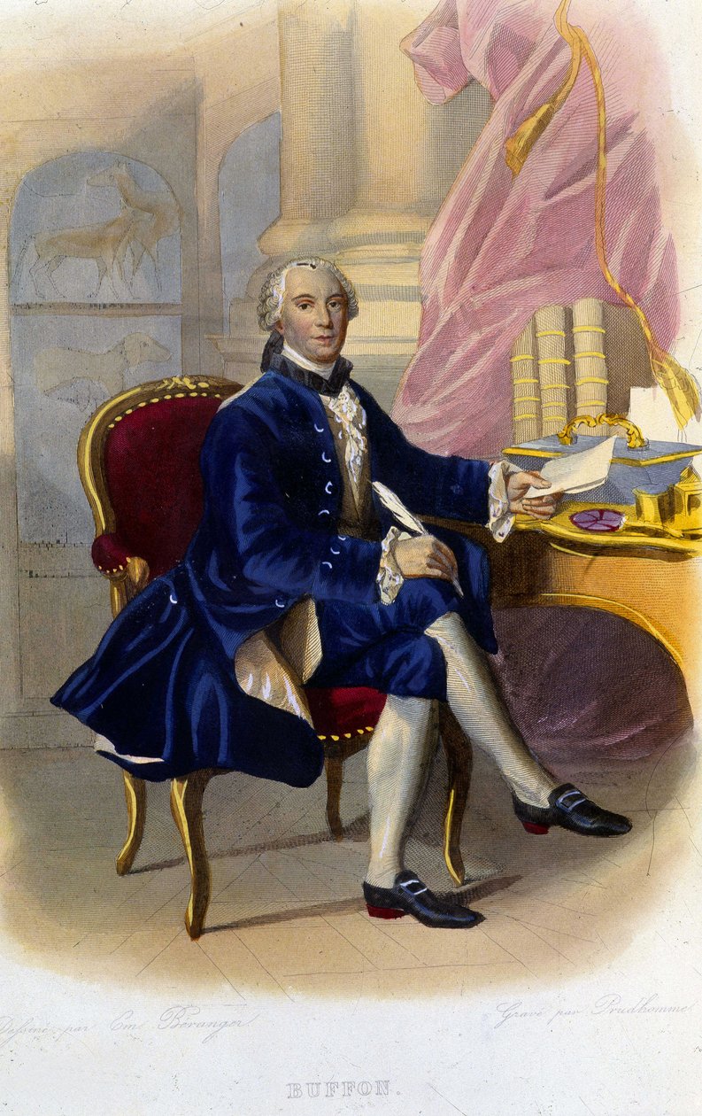 Georges Louis Leclerc, Buffon gróf (1707-1788), francia természettudós és író portréja. In "" Le Plutarque francais"" alkotó: Unknown artist