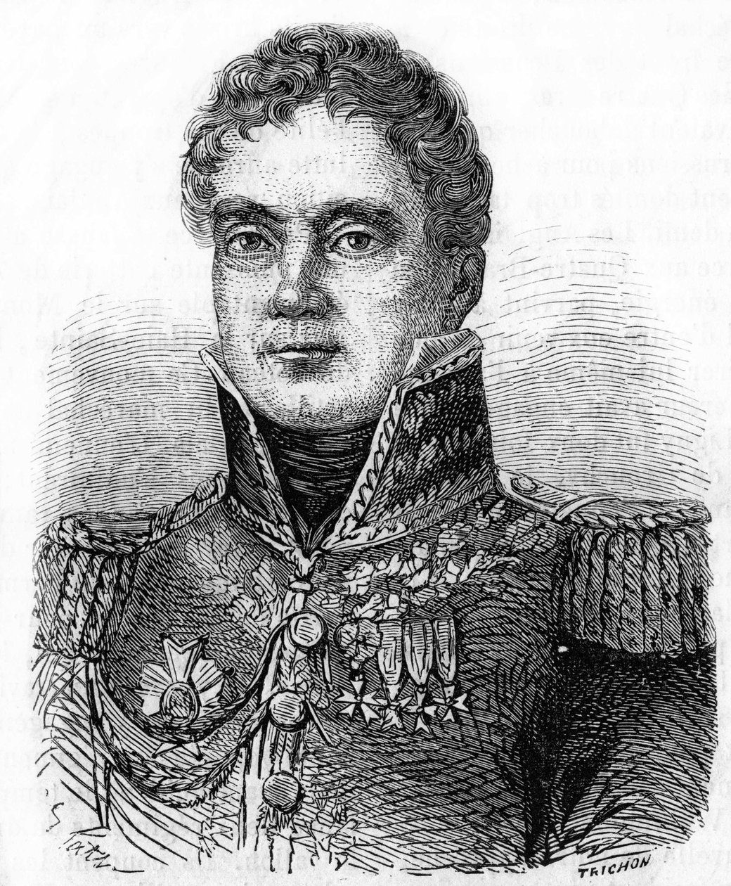 Georges Mouton, Lobau grófjának (1770-1838), francia marechal portréja. alkotó: Unknown artist