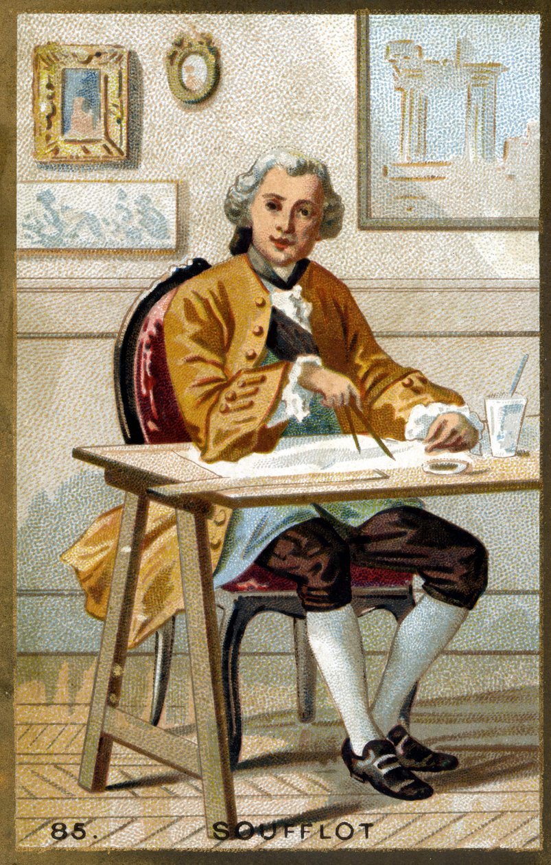Germain soufflot (1713-1780) francia építész portréja. A 19. század végének kromolitográfiája. alkotó: Unknown artist