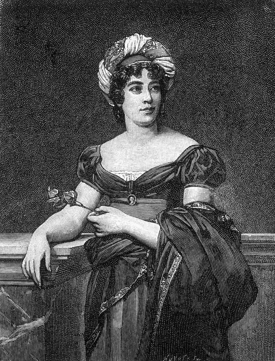 Germaine Necker, Staël-Holstein bárónő, Madame de Staël (1766-1817) francia írónő portréja. alkotó: Unknown artist