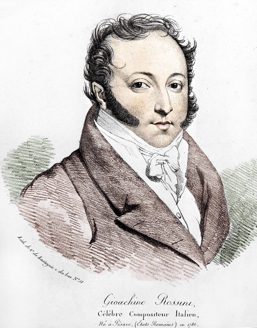 Gioacchino Rossini (1792-1868) portréja. alkotó: Unknown artist
