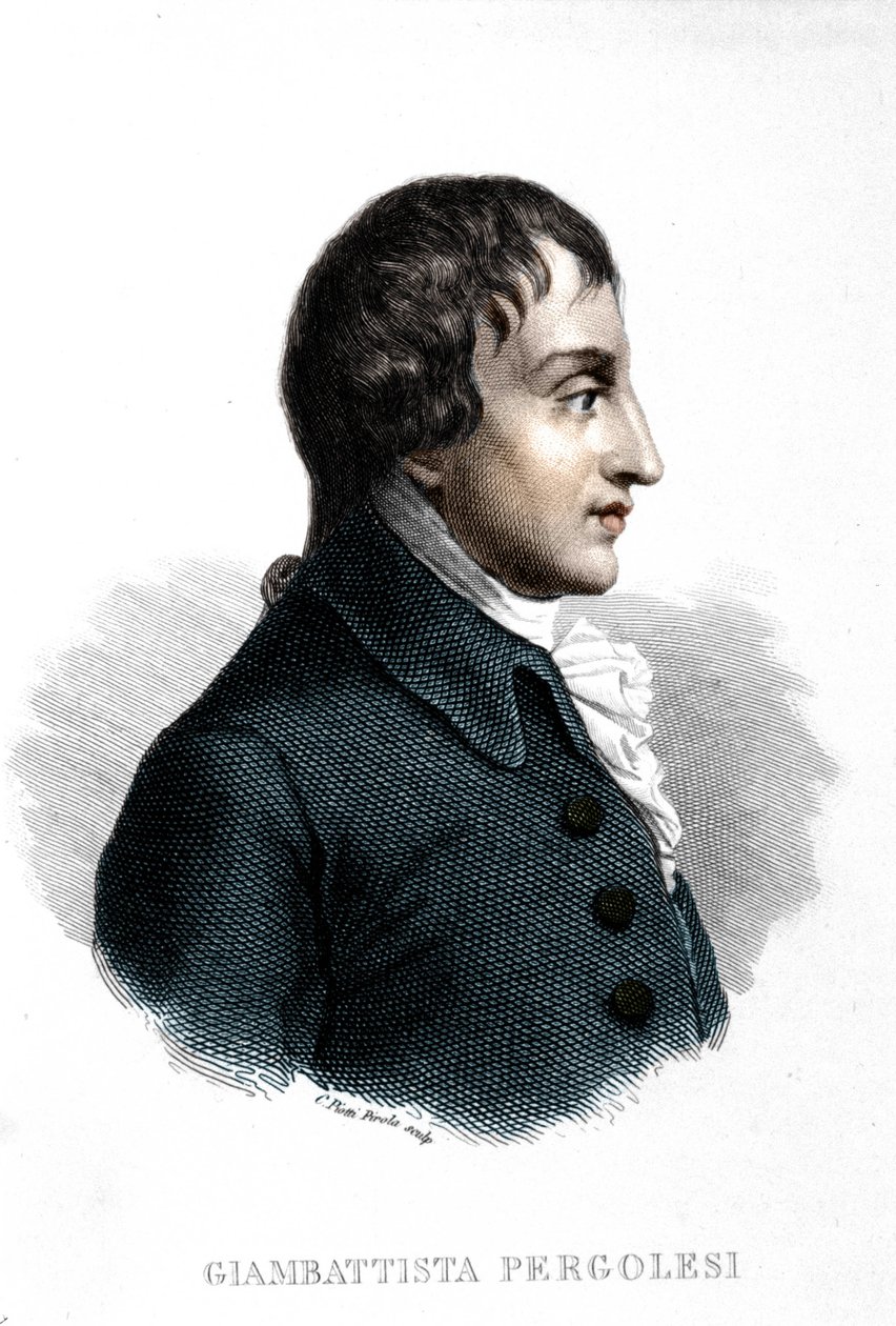 Giovanni Battista Pergolesi (Jean Baptiste Pergolese, Jean-Baptiste) (1710 - 1736) portréja. alkotó: Unknown artist