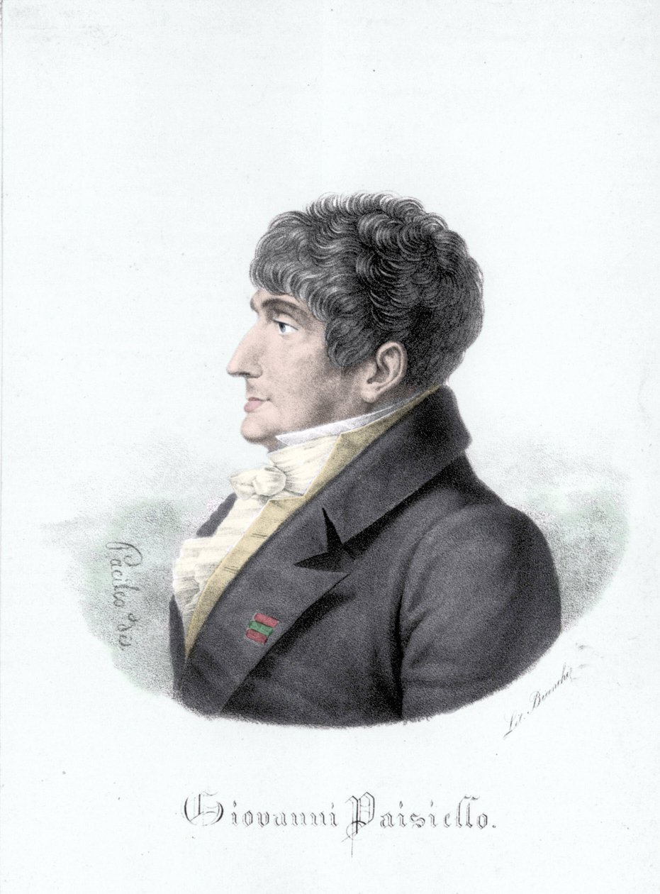 Giovanni Paisiello (vagy Paesiello vagy Paesieillo) (1740-1816) olasz zeneszerző portréja. századi metszet alkotó: Unknown artist