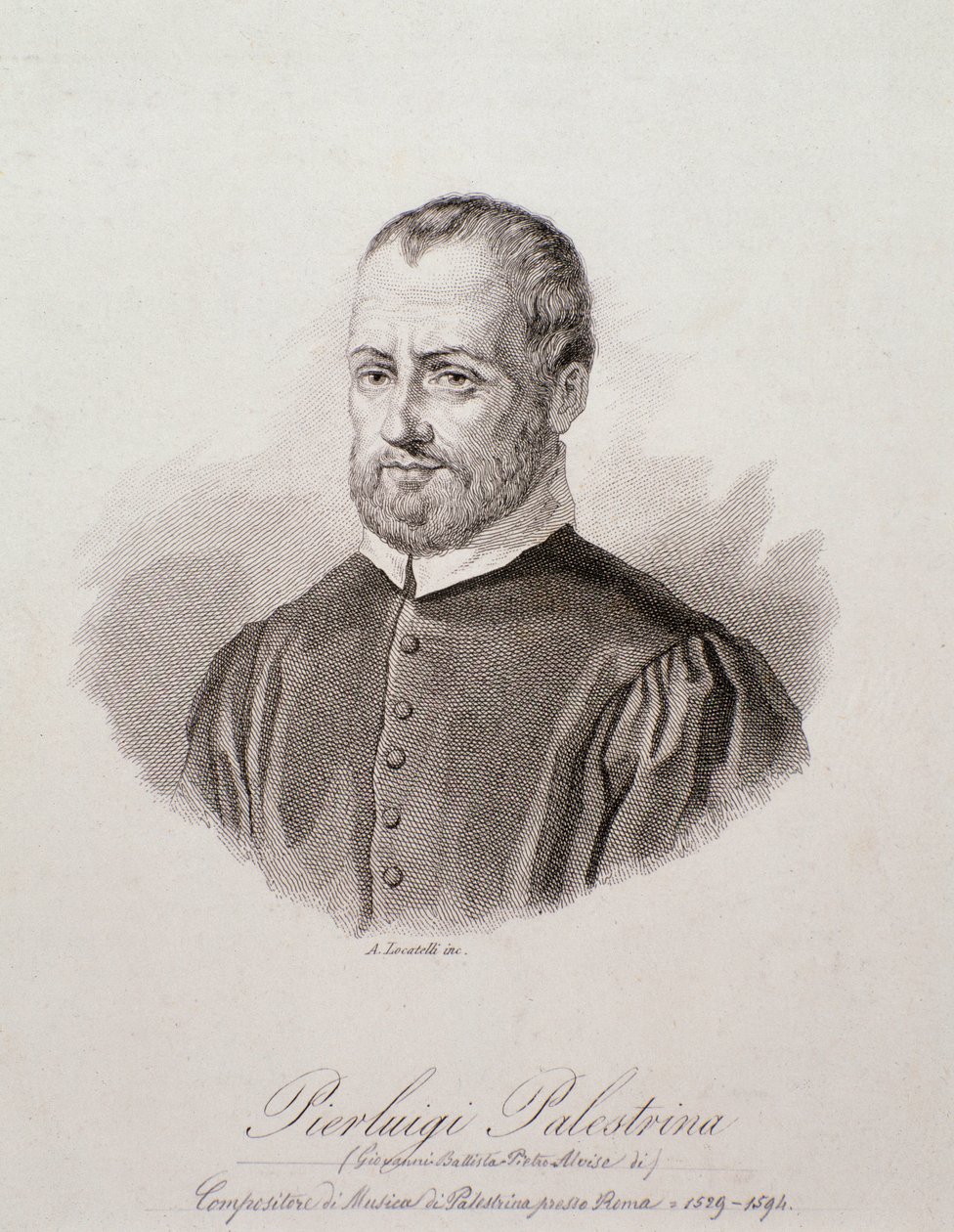 Giovanni Pierluigi da Palestrina portréja (metszet alkotó: Unknown artist