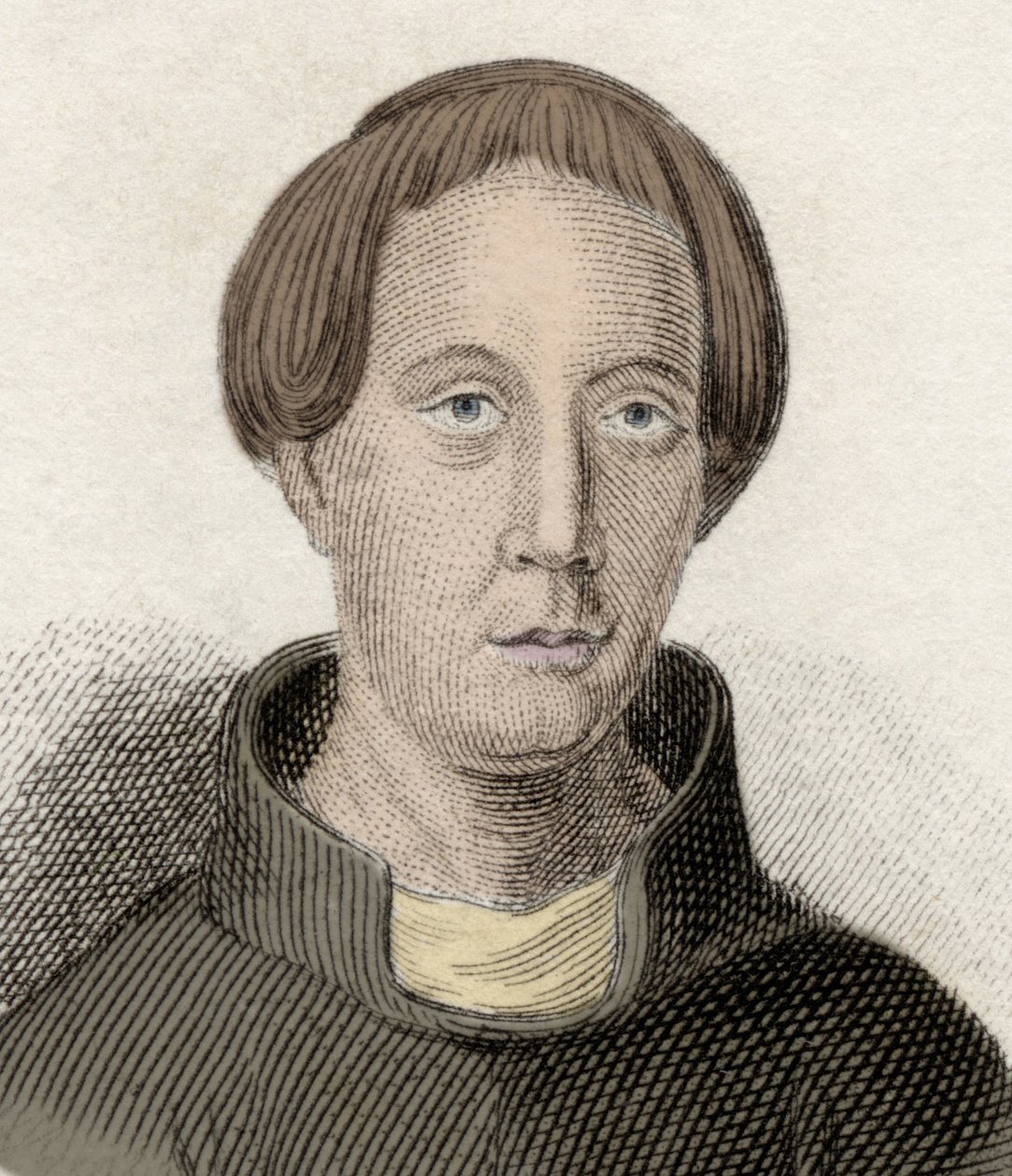 Giraud de Barri vagy Giraud, a kambrium (kb. 1145-kb. 1223) walesi egyháztudós és történész portréja. Más néven Gerallt Gymro, Gerald of Wales és Gerald Barry. századi metszet. alkotó: Unknown artist