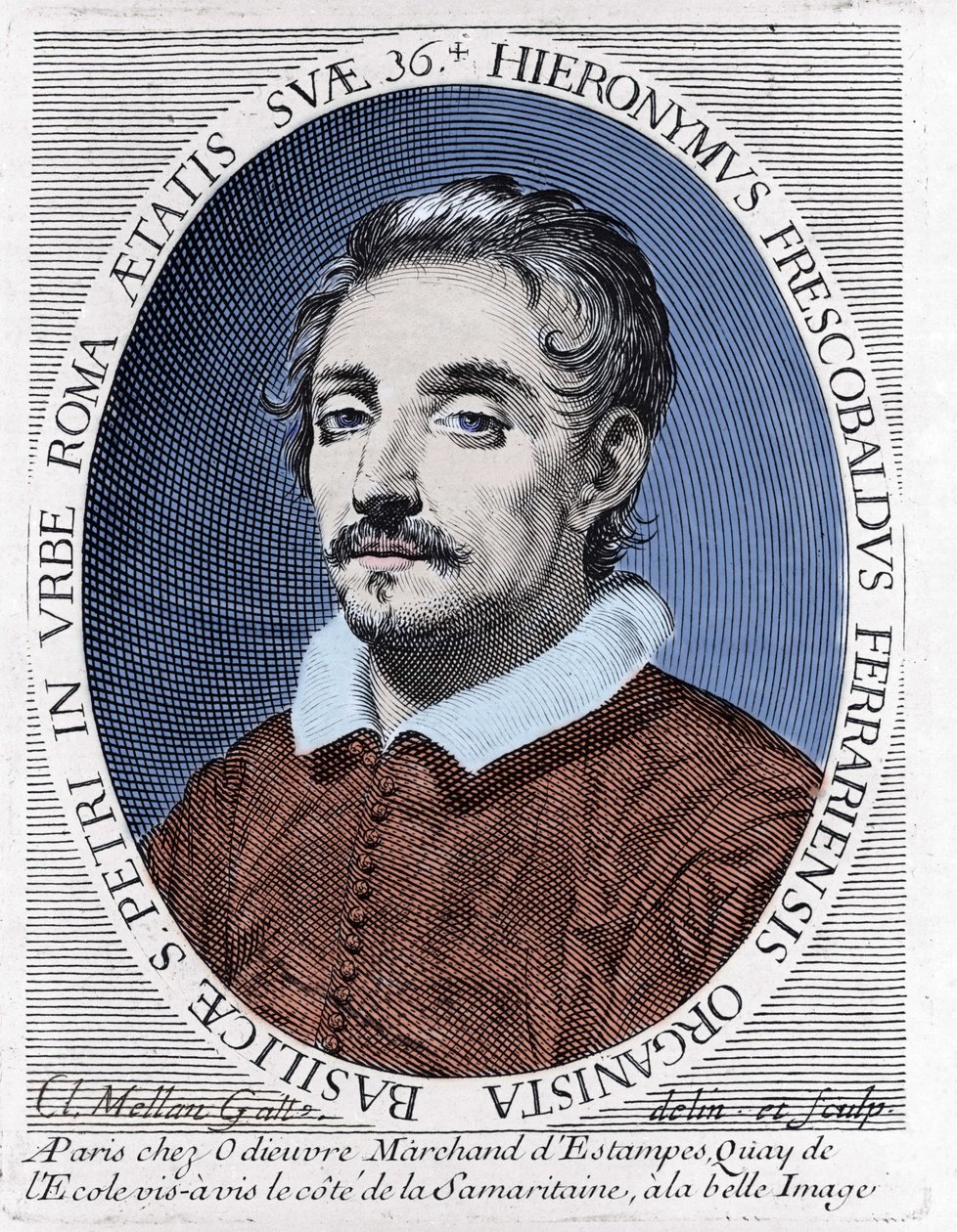 Girolamo (vagy Gerolamo) Frescobaldi (1583 - 1643) olasz zeneszerző portréja. alkotó: Unknown artist