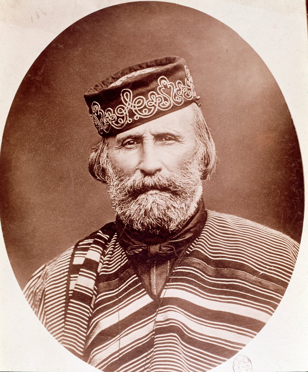 Giuseppe Garibaldi portréja (1807-1882) Fényképészet. 19. század. Milánó, magángyűjtemény alkotó: Unknown artist