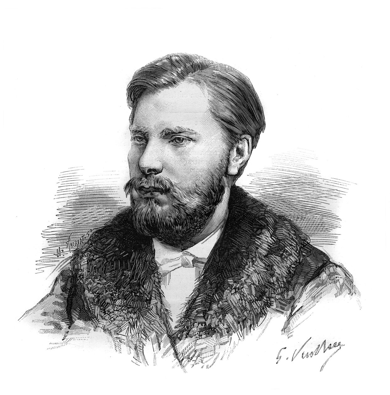 Guillaume Alexandre (Guillaume-Alexandre) Orange hercegének portréja, aki 1884-ben halt meg. Metszet a „” Le Monde Illustré”-ben” alkotó: Unknown artist