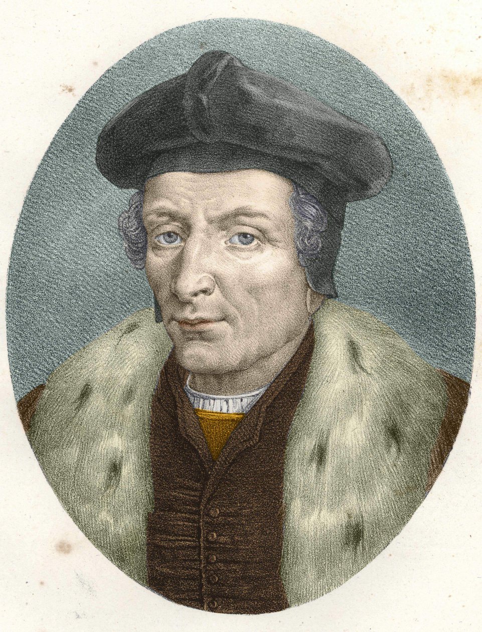 Guillaume Bude (Budee) (Budaeus) (1467-1540) portréja, metszet XIX. alkotó: Unknown artist