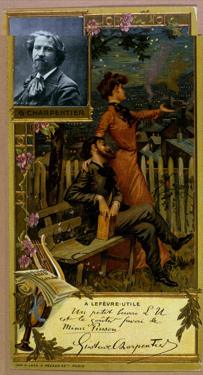 Gustave Charpentier portréja. kromolitográfia az A Lefèvre Utile márkához. 19. század vége. alkotó: Unknown artist