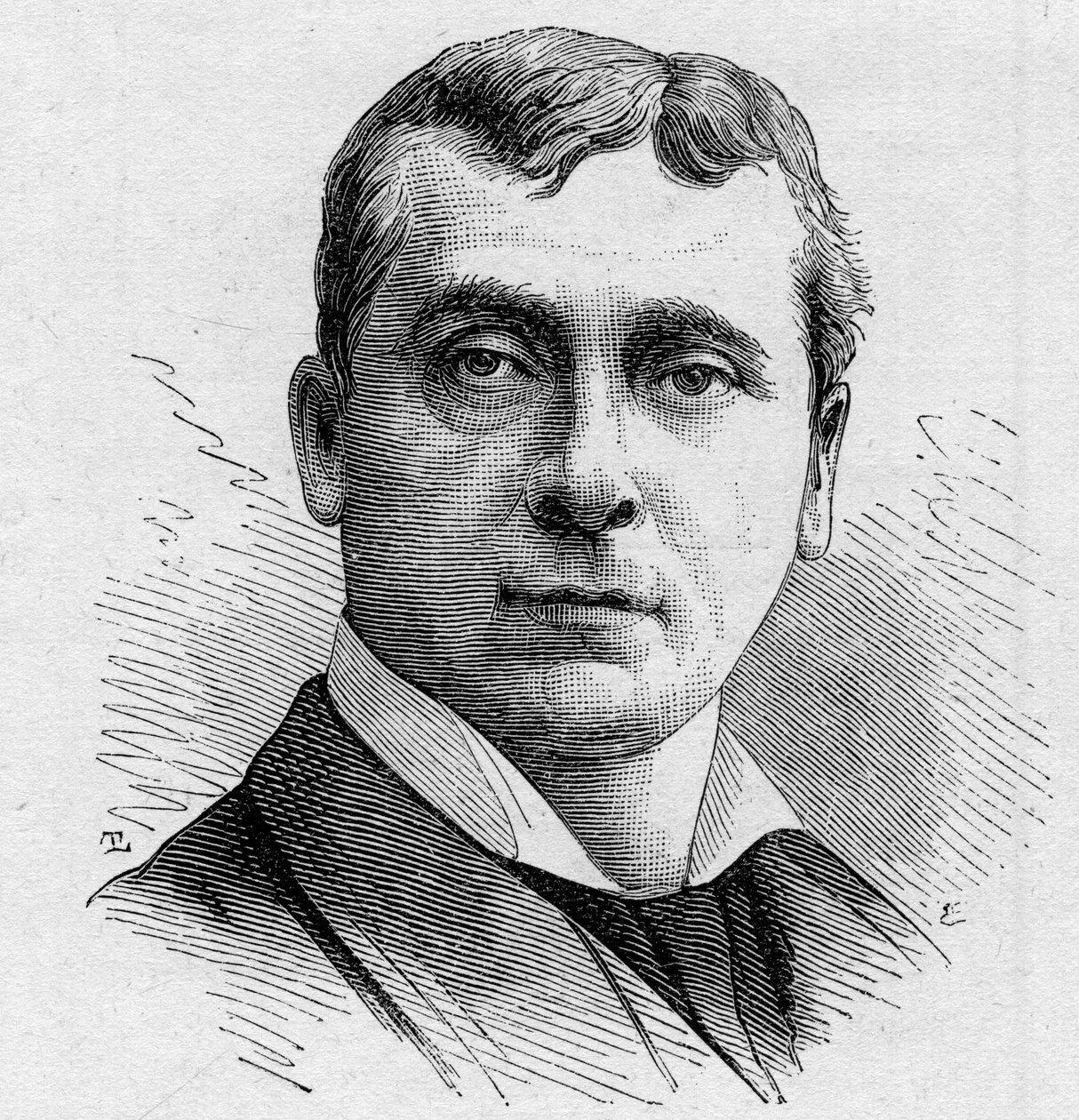Gustave Worms (sz. 1836) portréja, francia komikus, a Comedie Francaise tagja 1858-tól 1900-ig. Metszet a „” Le Monde Illustré”” n¡1168-ban, 1879. augusztus 16.. alkotó: Unknown artist