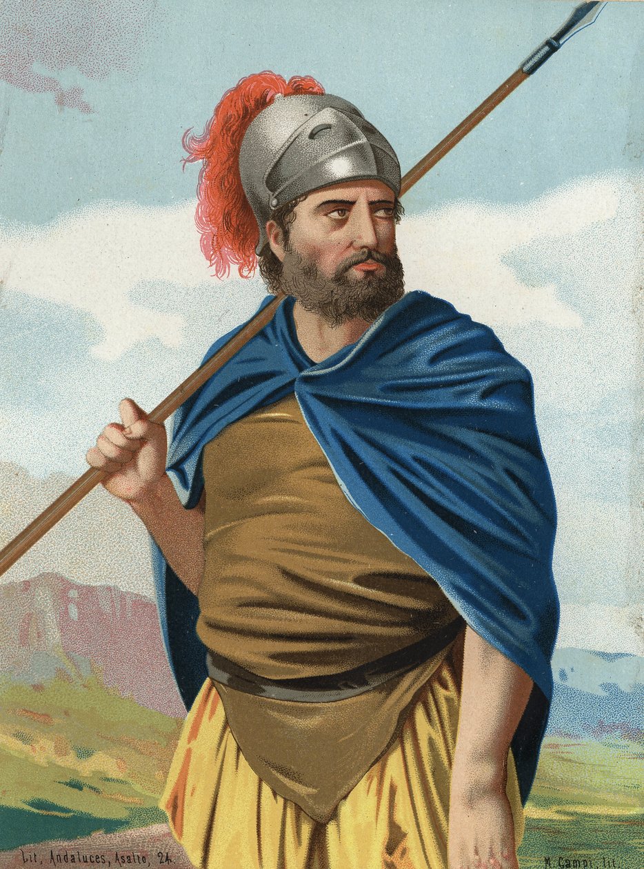 Hannibál vagy Hannibal karthágói háborús ember (pún) portréja (i. e. 247 - ie 183). a "" híres férfiak és nők " után. Barcelona 1877. alkotó: Unknown artist
