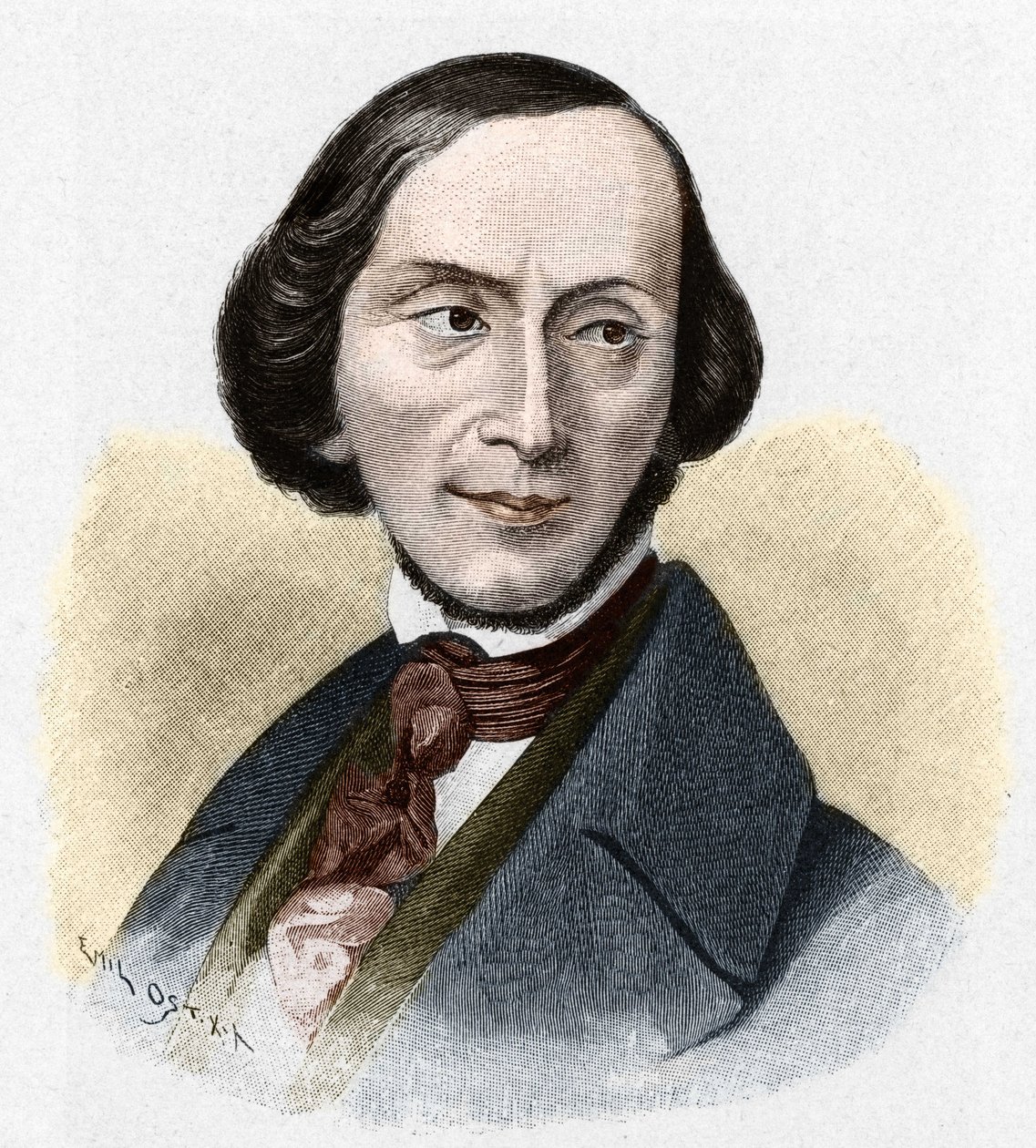 Hans Christian Andersen (1805-1875) dán író portréja. alkotó: Unknown artist
