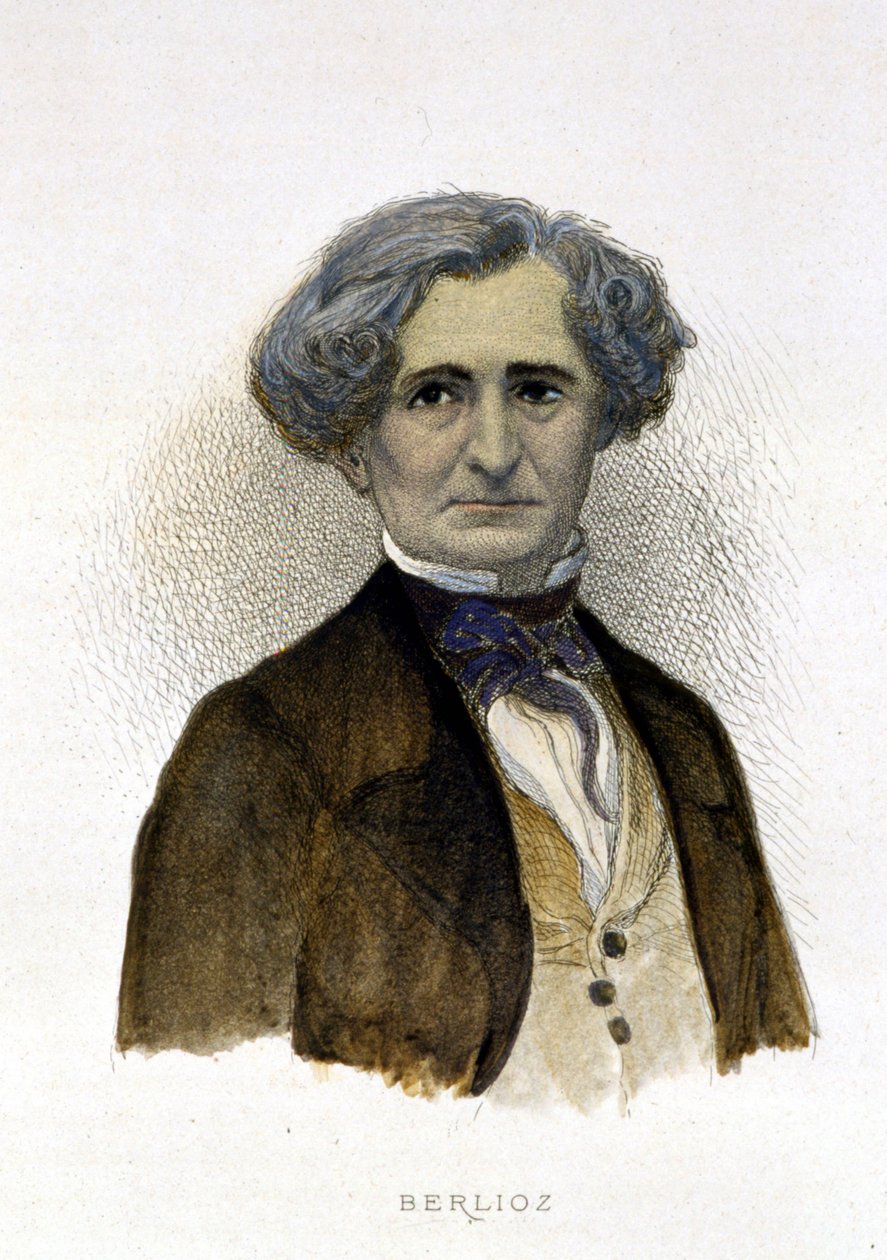 Hector Berlioz (1803-1869) portréja - metszet alkotó: Unknown artist
