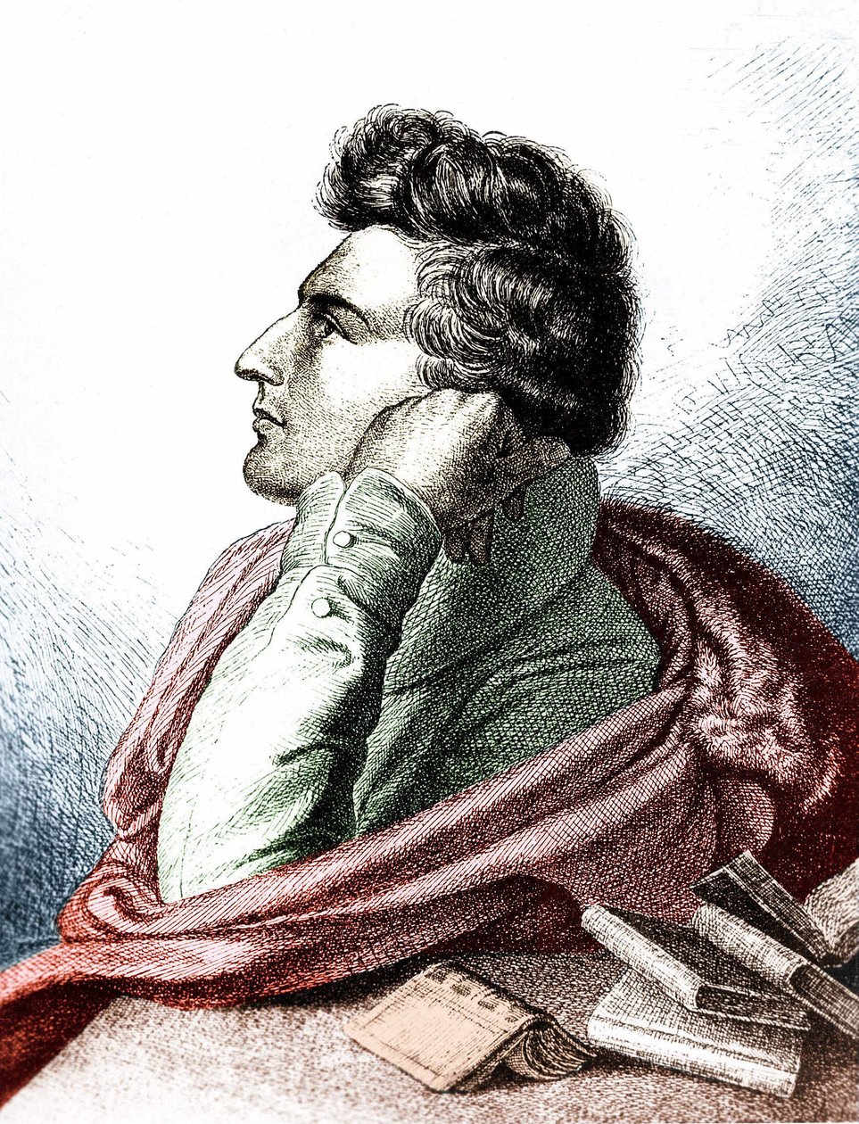 Heinrich Heine (1797-1856) német lírai költő és publicista portréja alkotó: Unknown artist