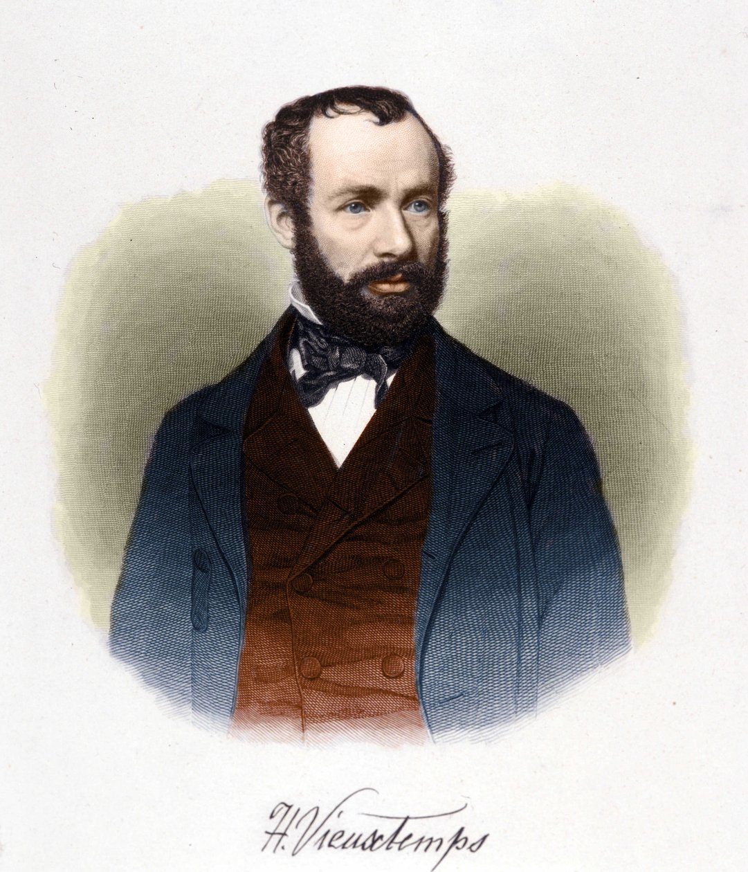 Henri Vieuxtemps (1820-1881) belga karmester és zeneszerző portréja. alkotó: Unknown artist