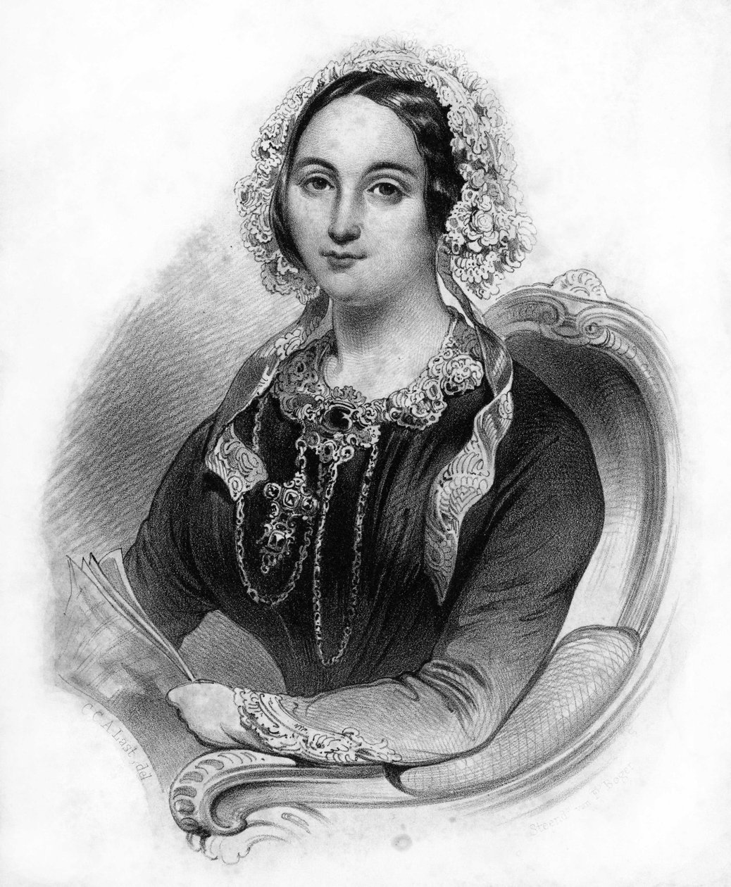 Henriette Sontag (1806-1854) német énekesnő portréja. alkotó: Unknown artist