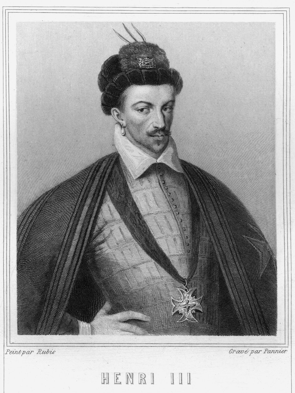 III. Henrik (1551-1589), francia király portréja – Lavallée „Histoire des Français”-jában, metszet, sd. alkotó: Unknown artist
