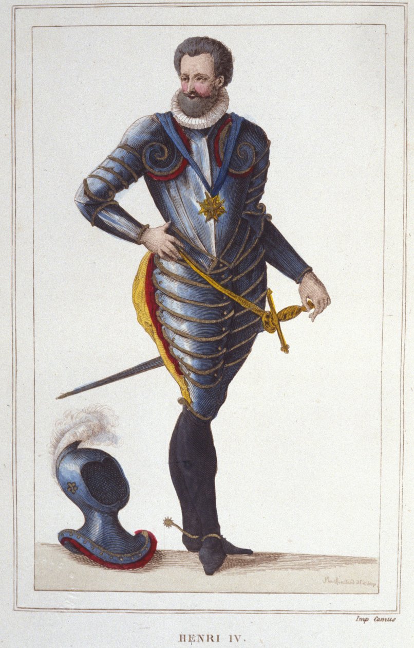 IV. Henrik (1553-1610), francia király portréja, 1830-as metszet alkotó: Unknown artist