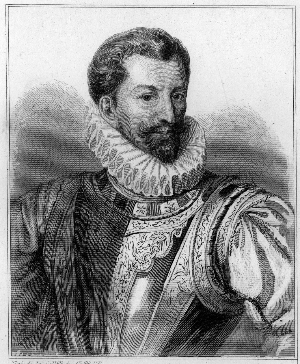 I. Lotaringiai Henrik, Guise 3. hercegének portréja, dit le Balafré (1550 - 1588) - Lavallée „Histoire des Français”-jában, metszet, sd. alkotó: Unknown artist