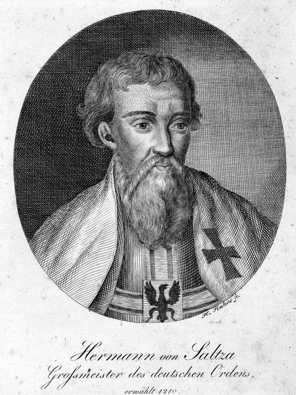 Hermann von Salza (1170 - 1239), a Német Lovagrend nagymesterének portréja. alkotó: Unknown artist