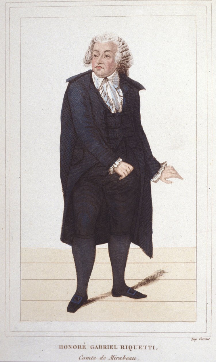 Honore Gabriel Riquetti, Mirabeau gróf (1749-1791), francia politikus portréja. 1830-as metszet alkotó: Unknown artist