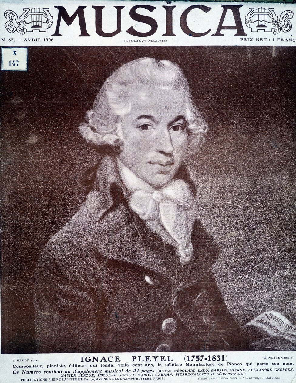 Ignace Pleyel osztrák zeneszerző, zongoraművész és kiadó portréja (1757-1831). alkotó: Unknown artist