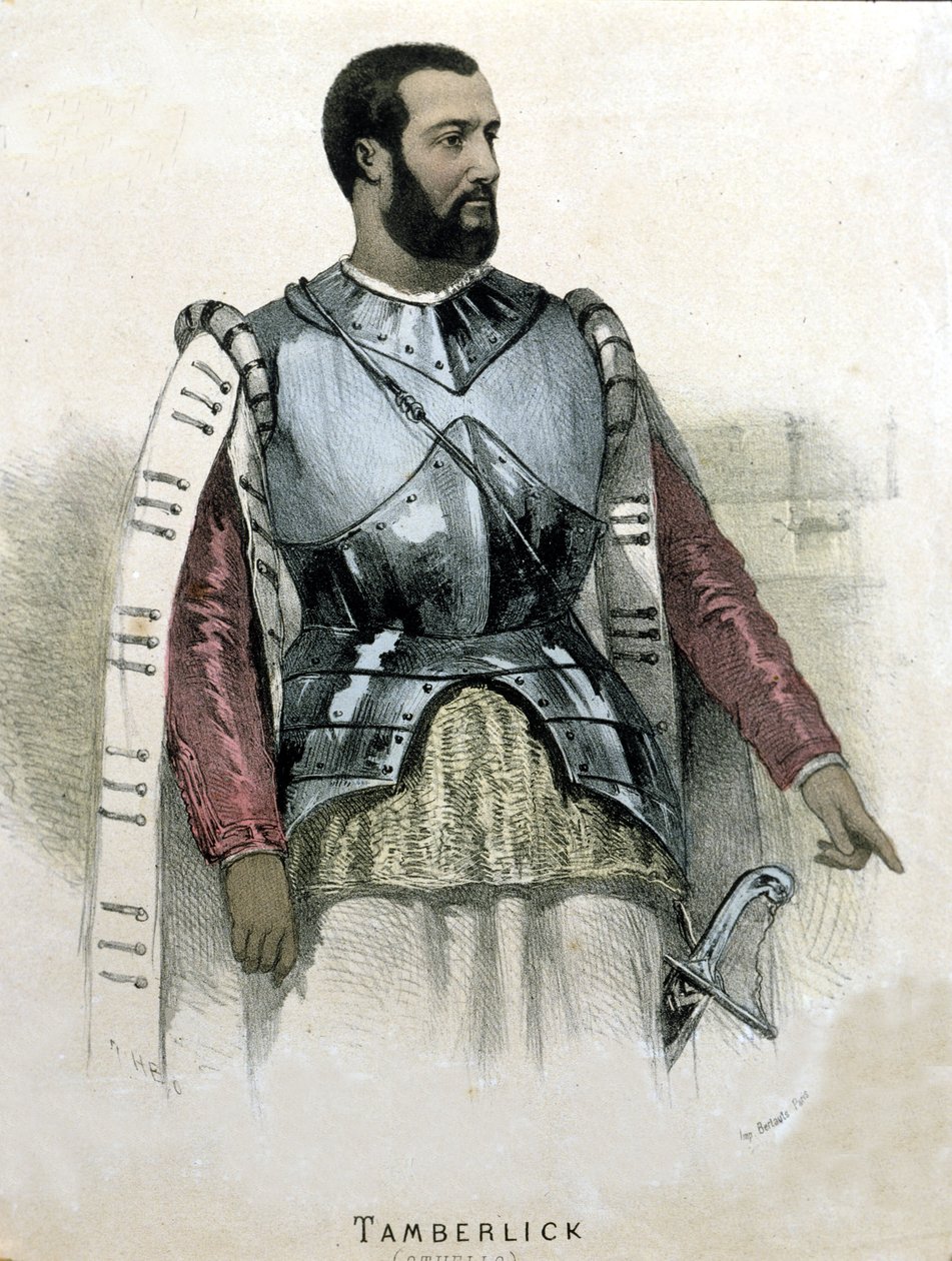 Gioacchino Rossini portréja Enrico Tamberlick olasz tenorról (1820-1869) Otellóban alkotó: Unknown artist