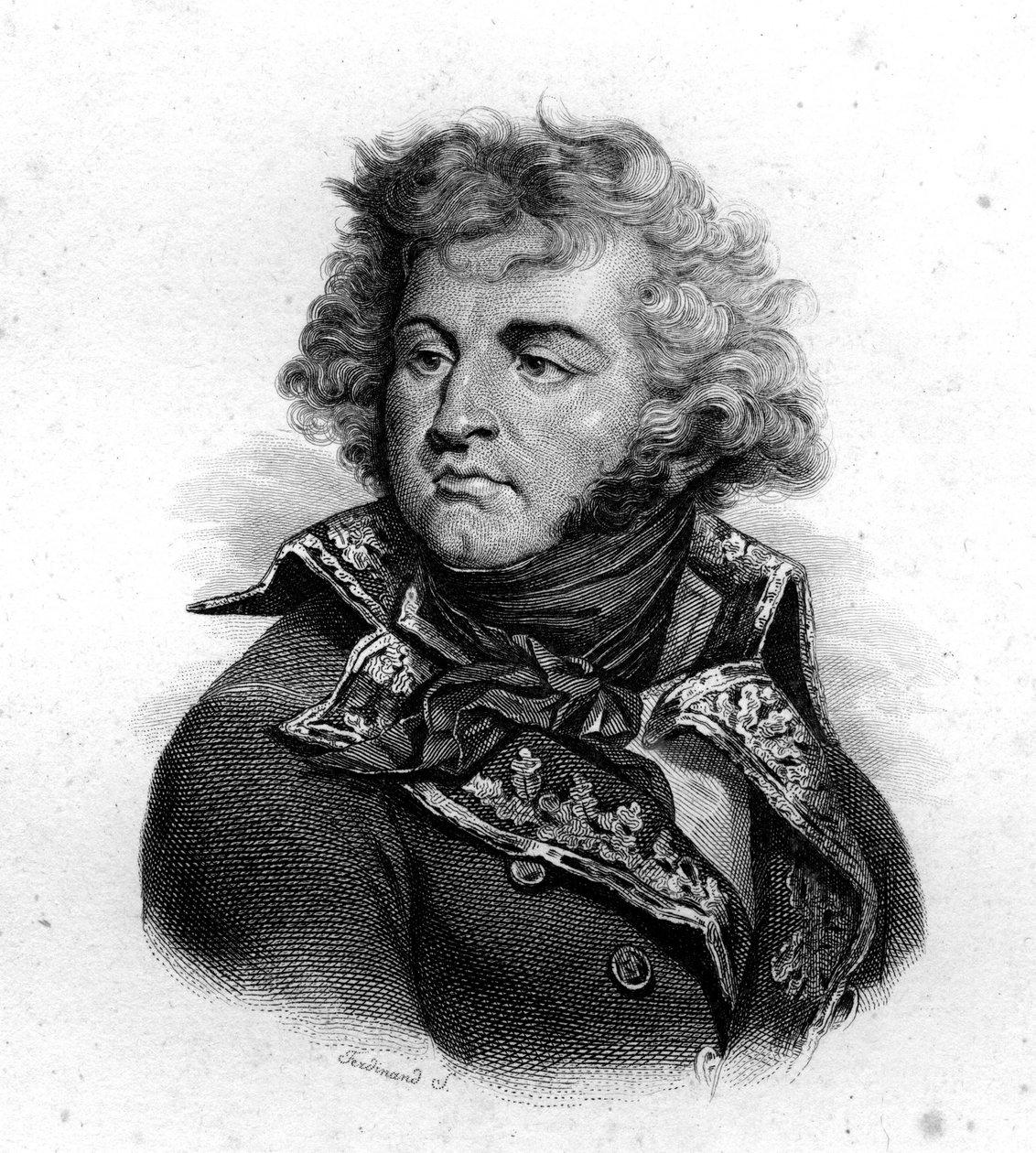 J.B. Kleber, 1754-ben született, 1800-ban meggyilkolt portréja, metszet a XIX. alkotó: Unknown artist