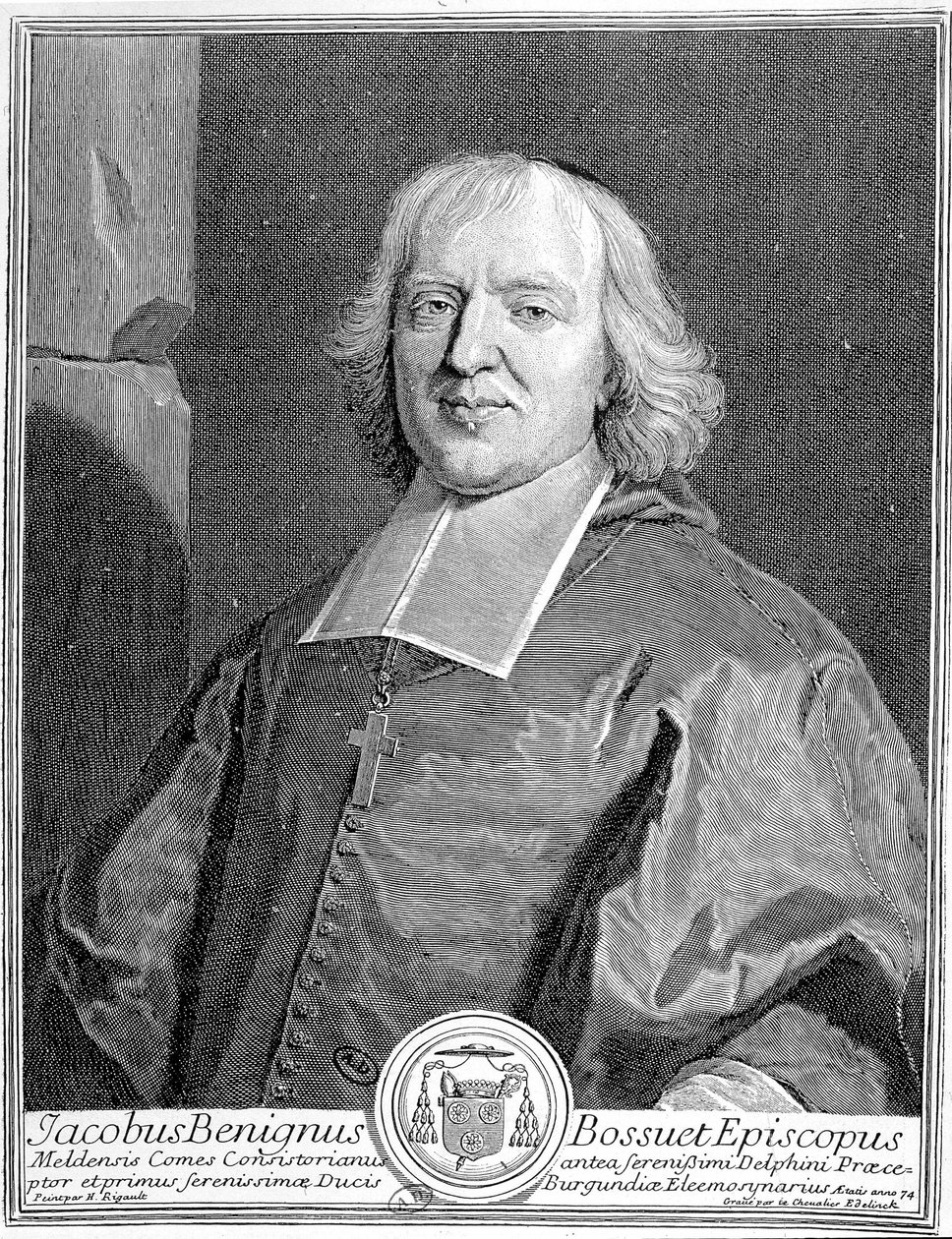 Jacques-Benigne (Jacques Benigne) Bossuet (1627 - 1704) portréja. alkotó: Unknown artist