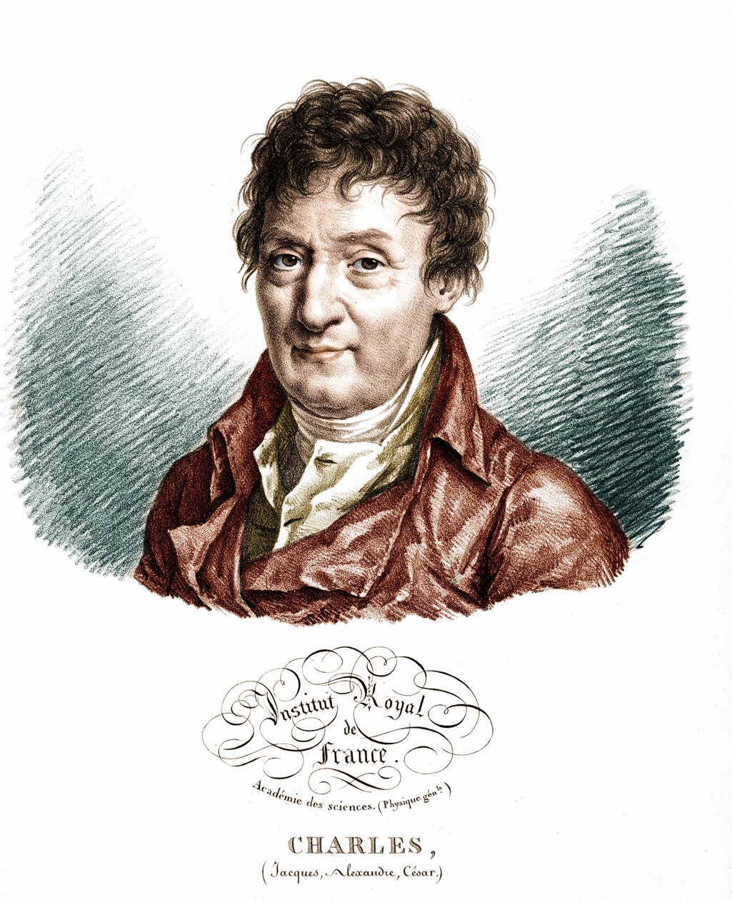 Jacques Alexandre Cesar Charles (1746-1823) francia fizikus portréja. alkotó: Unknown artist