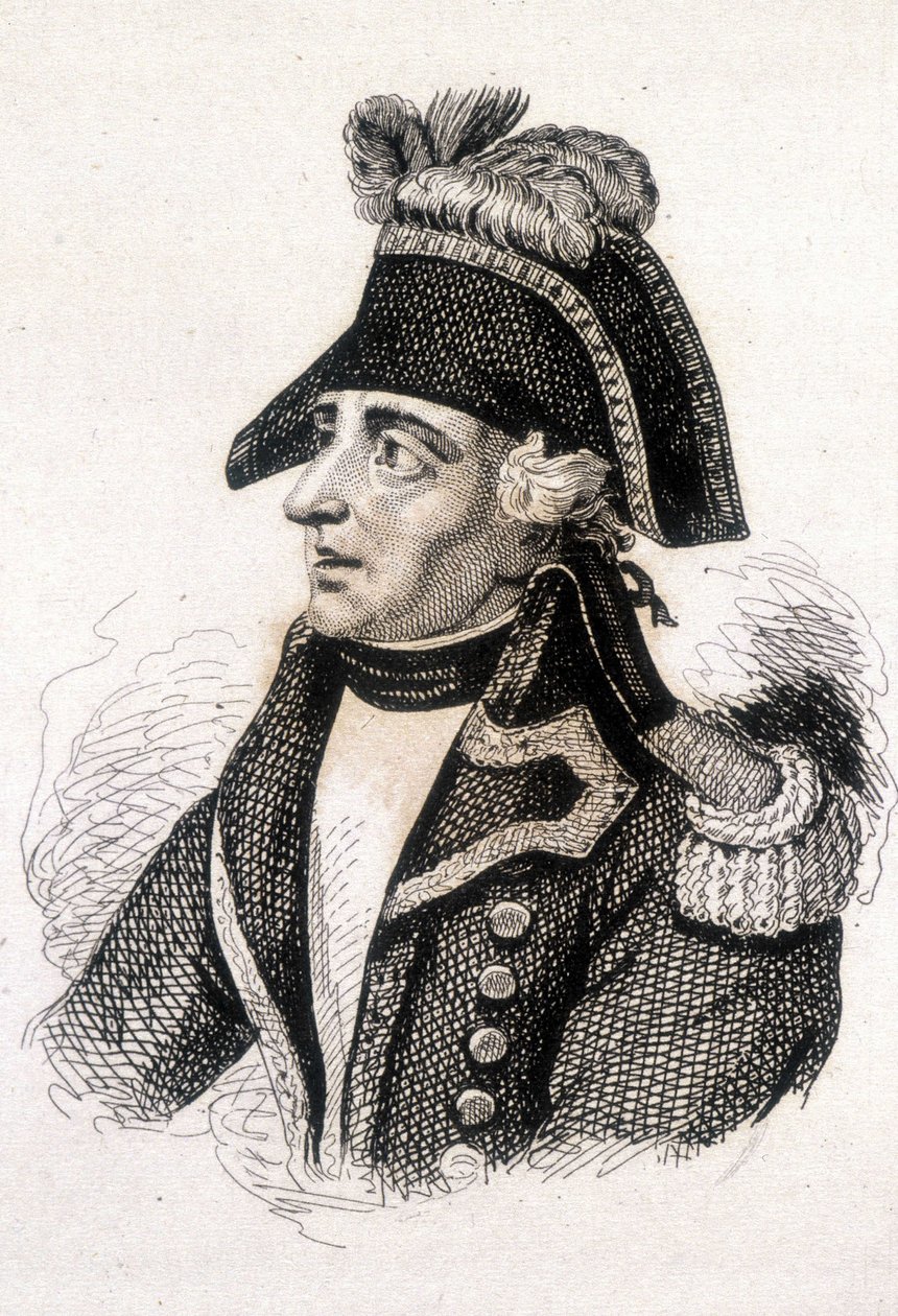 Jacques Francois Coquille, dit Dugommier (1739-1794), francia tábornok portréja. Metszet 19. század. alkotó: Unknown artist