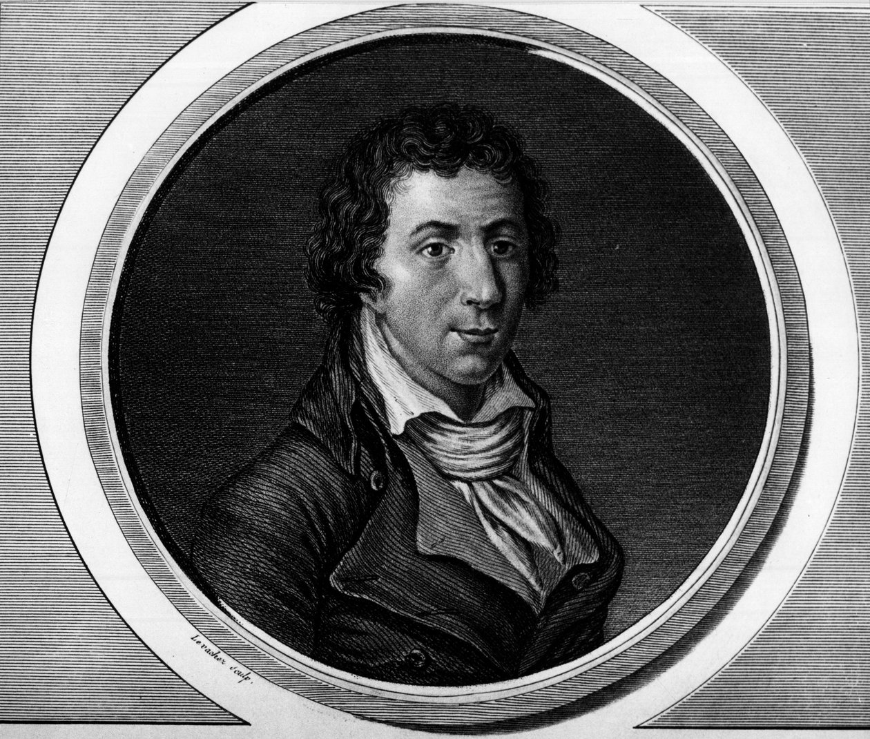 Jacques Pierre Brissot dit Brissot de Warville (1754-1793), a Nemzeti Konvent helyettesének portréja. Metszet a „” A francia forradalom történelmi festményeinek teljes gyűjteménye, három kötetben.””” 1804. alkotó: Unknown artist
