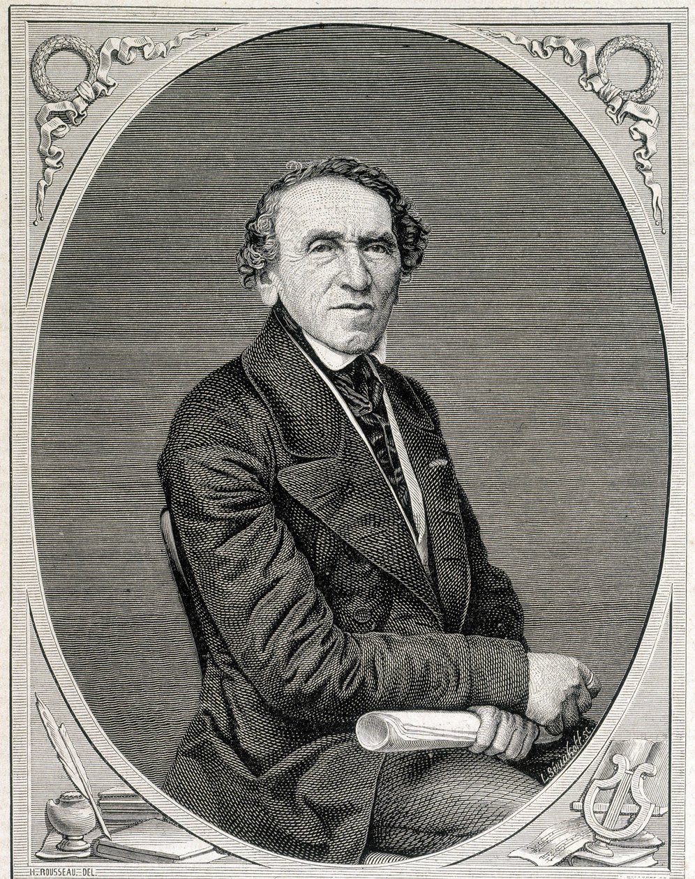 Jakob Liebmann Beer, Giacomo Meyerbeer (1791-1864) német zeneszerző portréja. Metszet 19. század. alkotó: Unknown artist