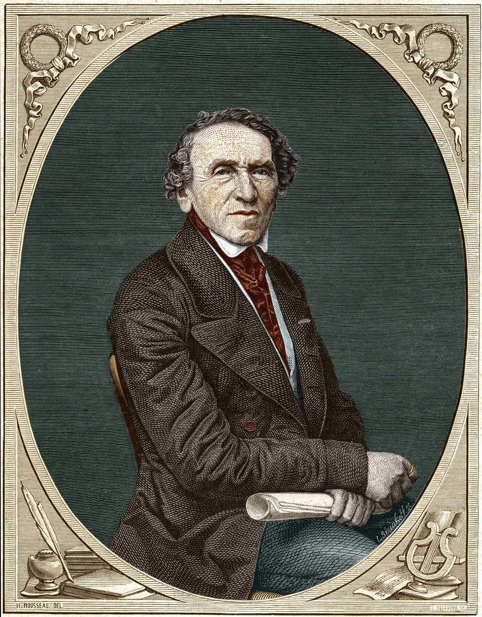 Jakob Liebmann Meyerbeer (1791-1864) német zeneszerző portréja. alkotó: Unknown artist