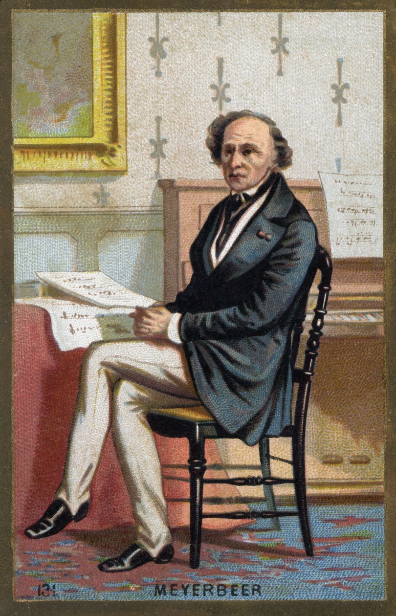 Jakob Liebmann Meyerbeer (1791-1864) német zeneszerző portréja. alkotó: Unknown artist