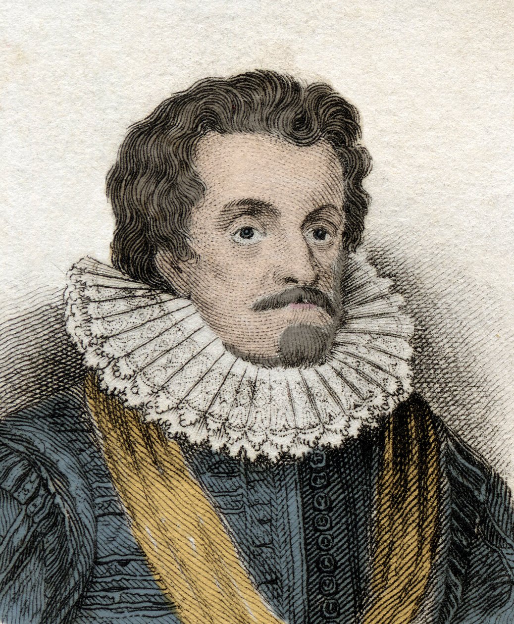 I. Jakab (James 1st Stuart) (1566-1625), Anglia és Írország királyának (vagy VI. Jakab (vagy VI. Jakab), Skót királynak) portréja A XIX. századi metszet. alkotó: Unknown artist