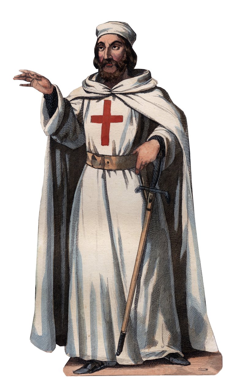 Molay-i Jakab (Jacques de Molay) (Molai) (1243-1314), a templomos lovagok nagymesterének portréja. Metszet 1842-ből Maurice Lachatre „Histoire des Popes” című könyvében. Magángyűjtemény. alkotó: Unknown artist