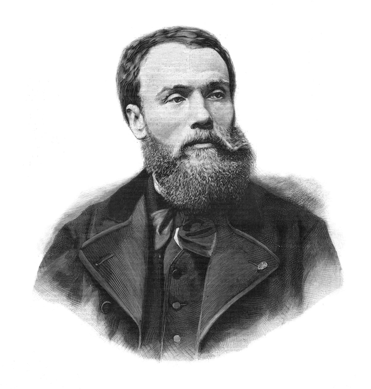 Jean-Paul (Jean Paul) Laurens (1838-1921) francia festő és szobrász portréja – 1891-es metszet alkotó: Unknown artist