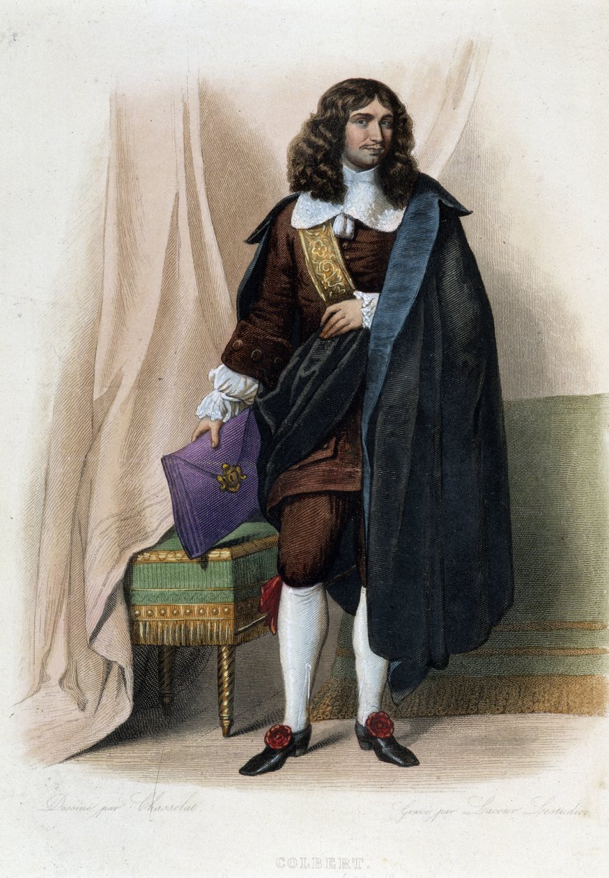 Jean Baptiste (Jean-Baptiste) Colbert (1619-1683), francia államférfi (1619-1683) portréja – Mennechet „Le Plutarque francais”-ban alkotó: Unknown artist