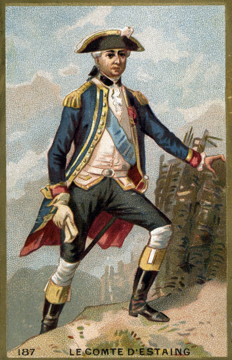 Jean Baptiste, Estaing grófja (1729-1794), francia tengernagy portréja. századi kromolitográfiája. alkotó: Unknown artist