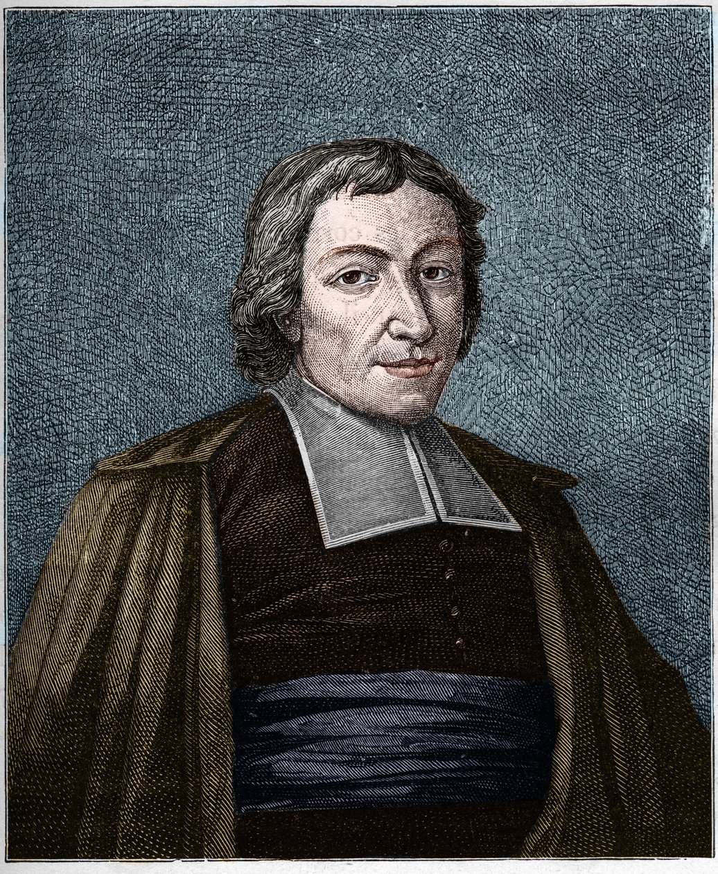 Jean Baptiste De La Salle (Jean-Baptiste) (1651-1719) francia vallású portréja, a keresztény iskolák testvérei gyülekezetének alapítója. századi metszet. alkotó: Unknown artist