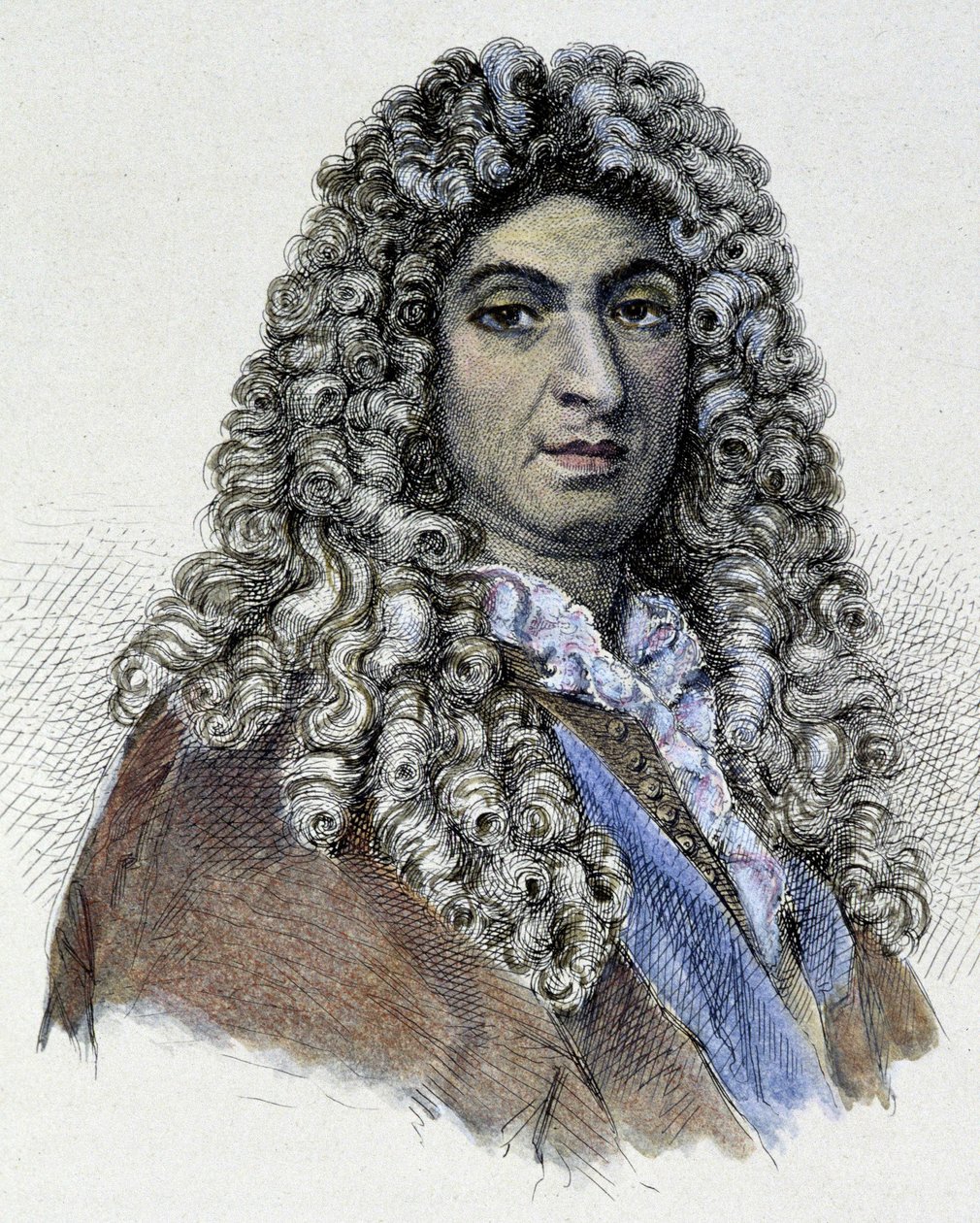 Jean Baptiste Lully (Giovanni Battista Lulli) (1632-1687) portréja - metszet alkotó: Unknown artist