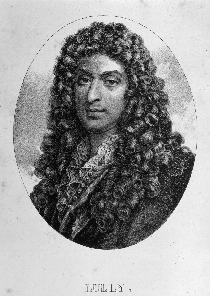 Jean Baptiste Lully (Giovanni Battista Lulli) (1632-1687) olasz származású francia zeneszerző portréja. Metszet 19. század. alkotó: Unknown artist