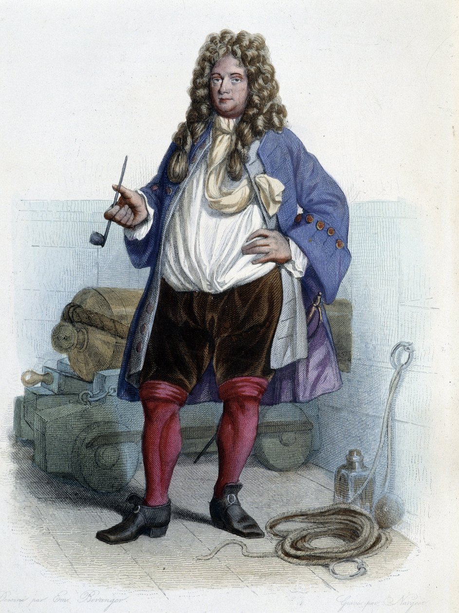 Jean Bart francia magántulajdonos (1650-1702) portréja – Mennechet „Le Plutarque francais”-ban alkotó: Unknown artist