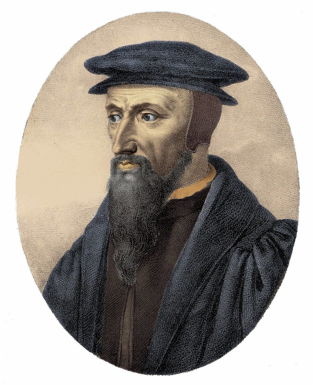 Jean Calvin (1509 - 1564) portréja - metszet alkotó: Unknown artist