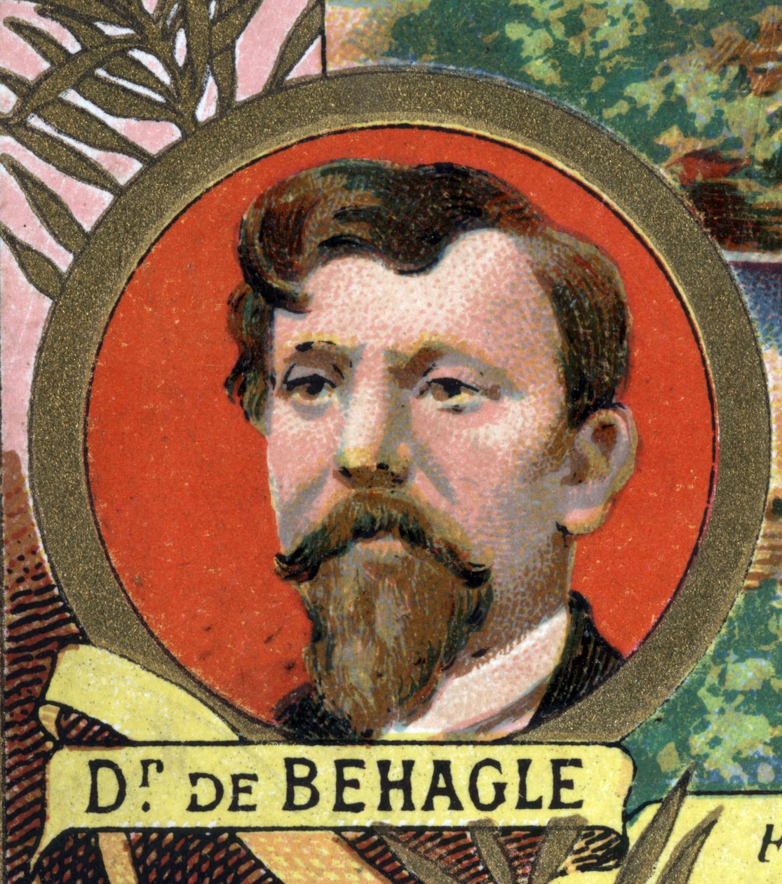 Behagle felfedezőjének Jean Ferdinand portréja a 19. században. alkotó: Unknown artist