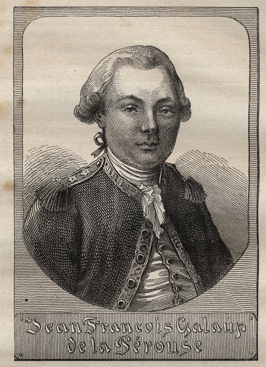 Jean Francois de Galaup, La Perouse grófjának (1741-1788) portréja – az illusztráció a „18. századi nagy tengerészek” c. alkotó: Unknown artist