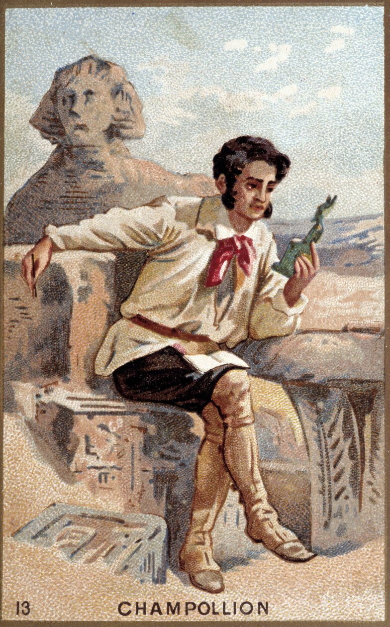 Jean François (Jean-Francois) Champollion, dit le Jeune (1790-1832) francia egyiptológus portréja. századi kromolitográfiája. alkotó: Unknown artist